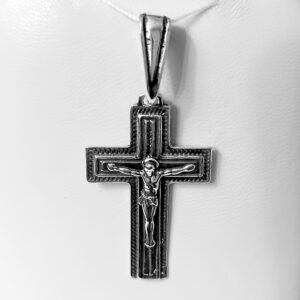 Хрест срібний родований хр25