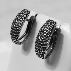Сережки срібні з чорнінням 2656
